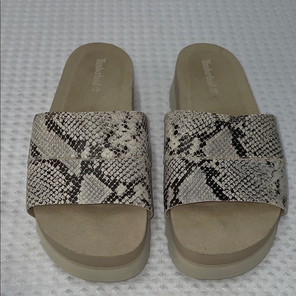 TIMBERLAND SANTA MONICA SUNRISE PYTHON PRINT SLIDE SANDALS FTL-03-076